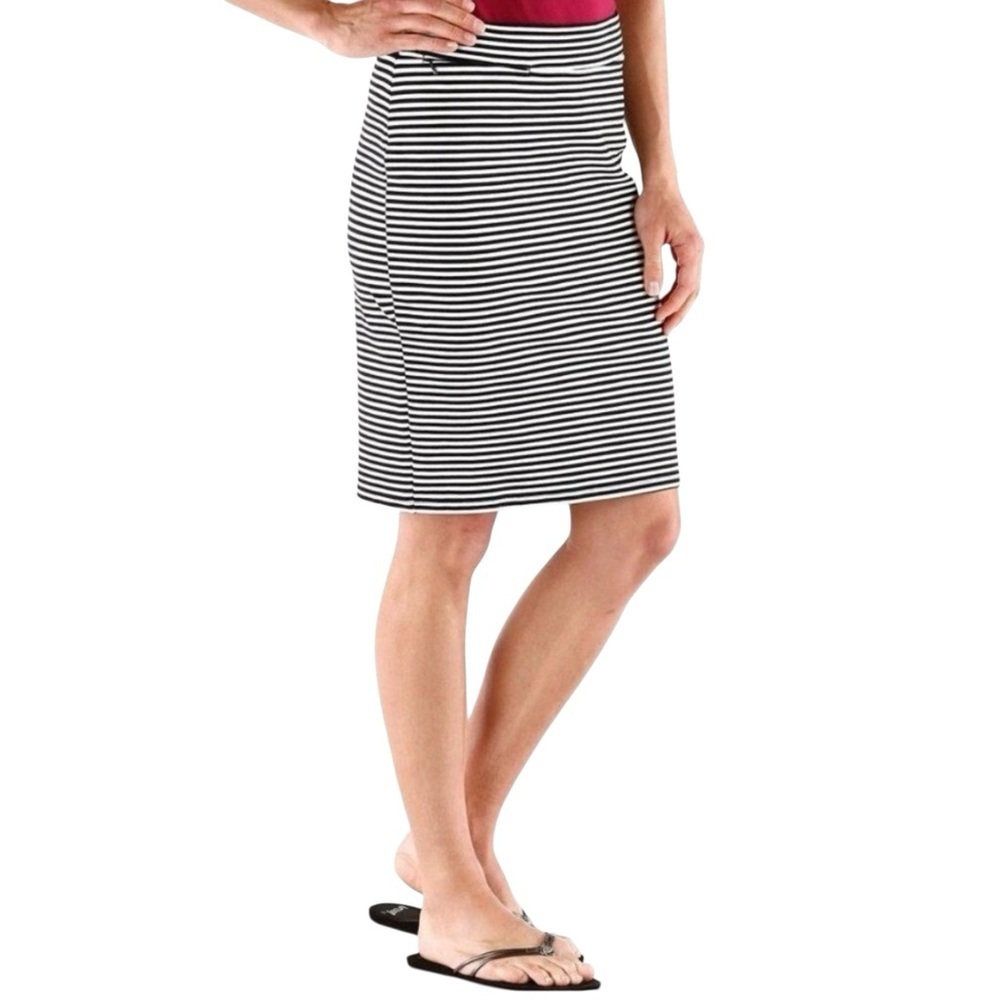 Toad & Co Striped Ponte‎ Knit Paseo Black & White Skirt, Size XL T1842508